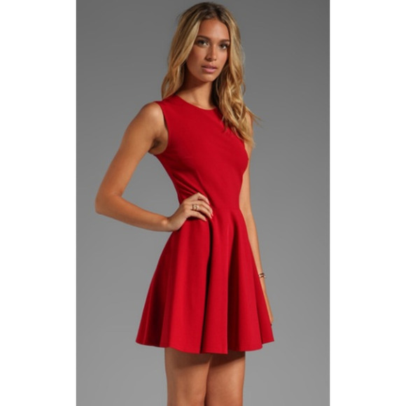 Dian Von Furstenberg DVF | Dress Jeannie Red Fit Flare Sleeveless Short- Size 2 - Picture 2 of 9